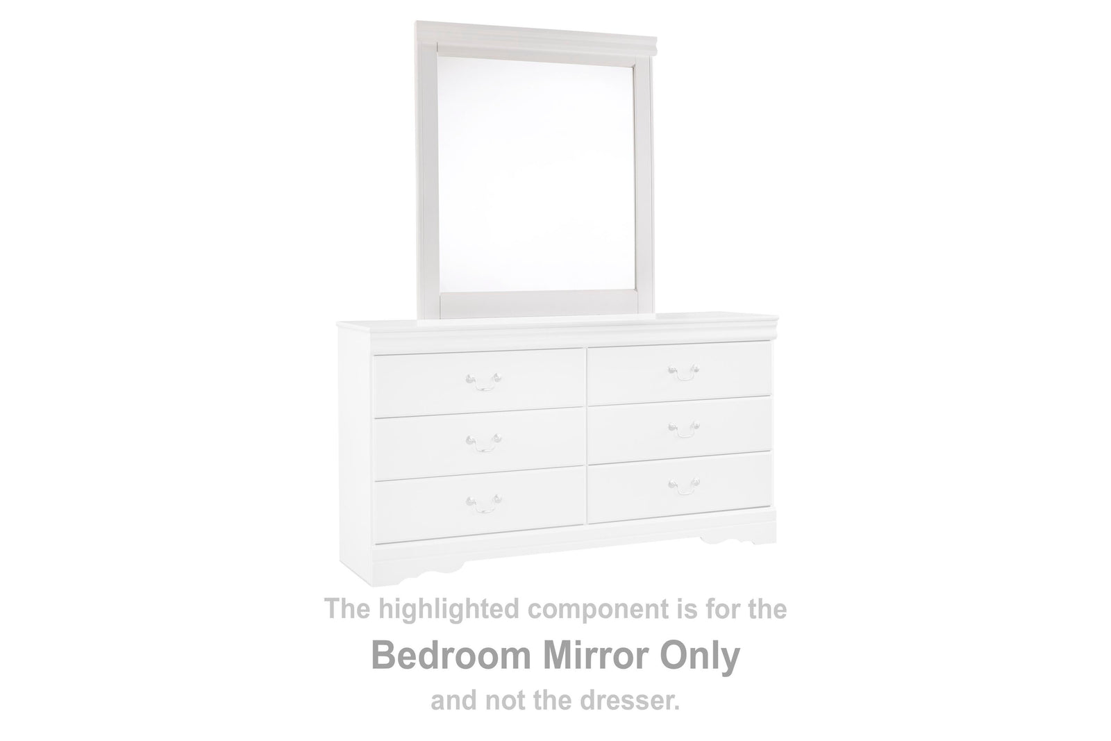 Anarasia Bedroom Mirror - White (B129-SI) - Image 2