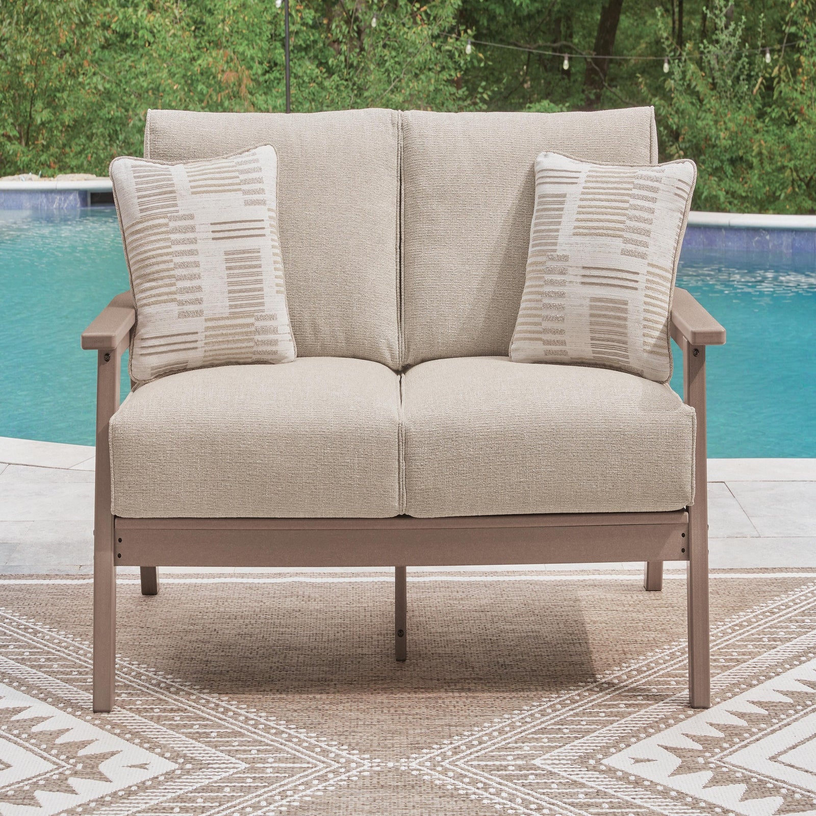 Grover Beach Outdoor Sofa with Cushion (PCP422-SI) - Image 2