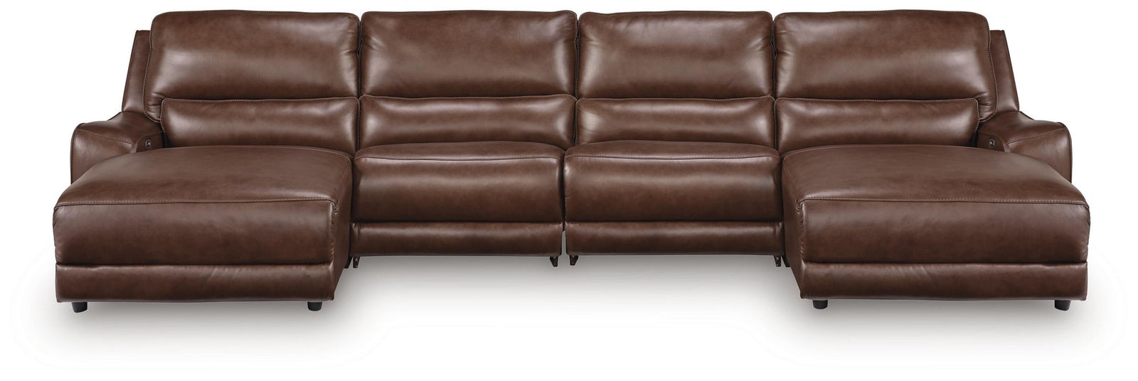 DeepWakes 4-Piece Reclining Sectional with Double Chaise (PCU62607-SI)
