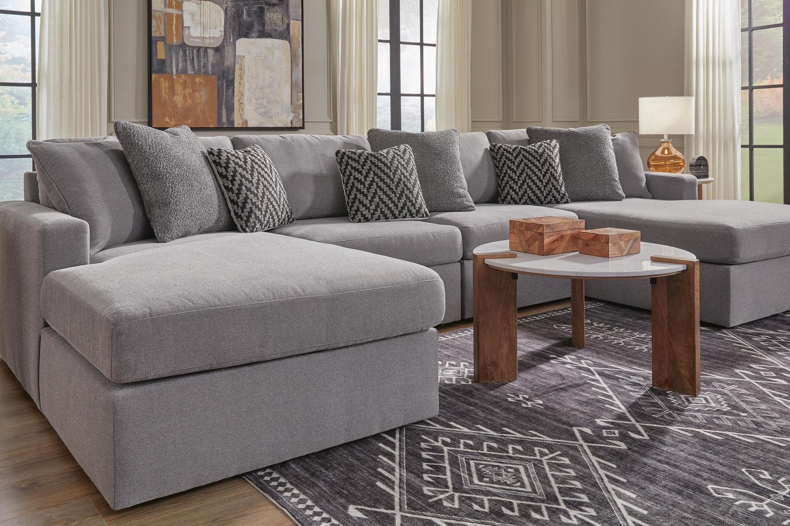 Modmax 4-Piece Sectional with Chaise (92104-SI) - Image 4