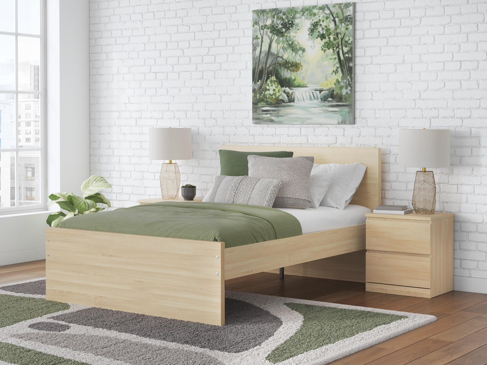 Onita Panel Platform Bed - Natural (EB9632-SI) - Image 8