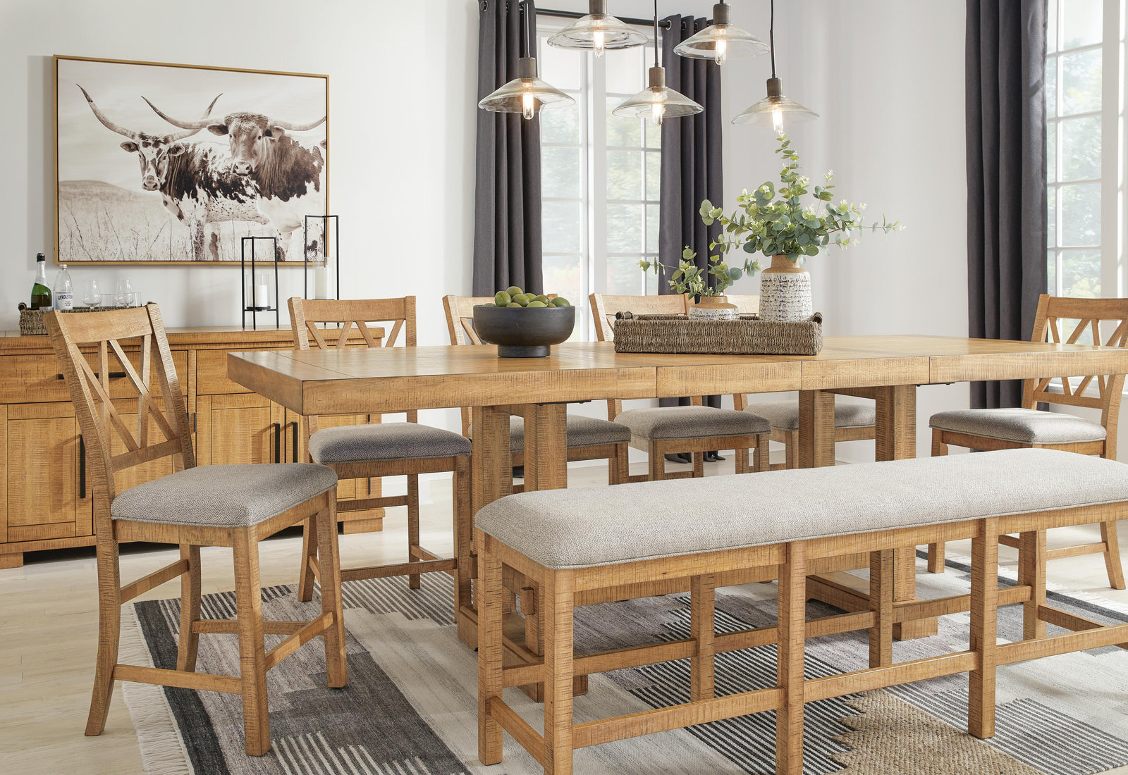 Havonplane 72 Counter Height Dining Bench (D773-SI) - Image 10