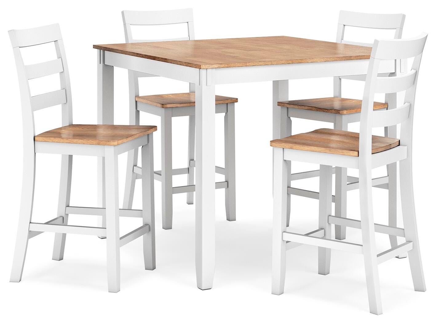 Gesthaven Counter Height Dining Table and 4 Barstools (Set of 5) (D398-SI)