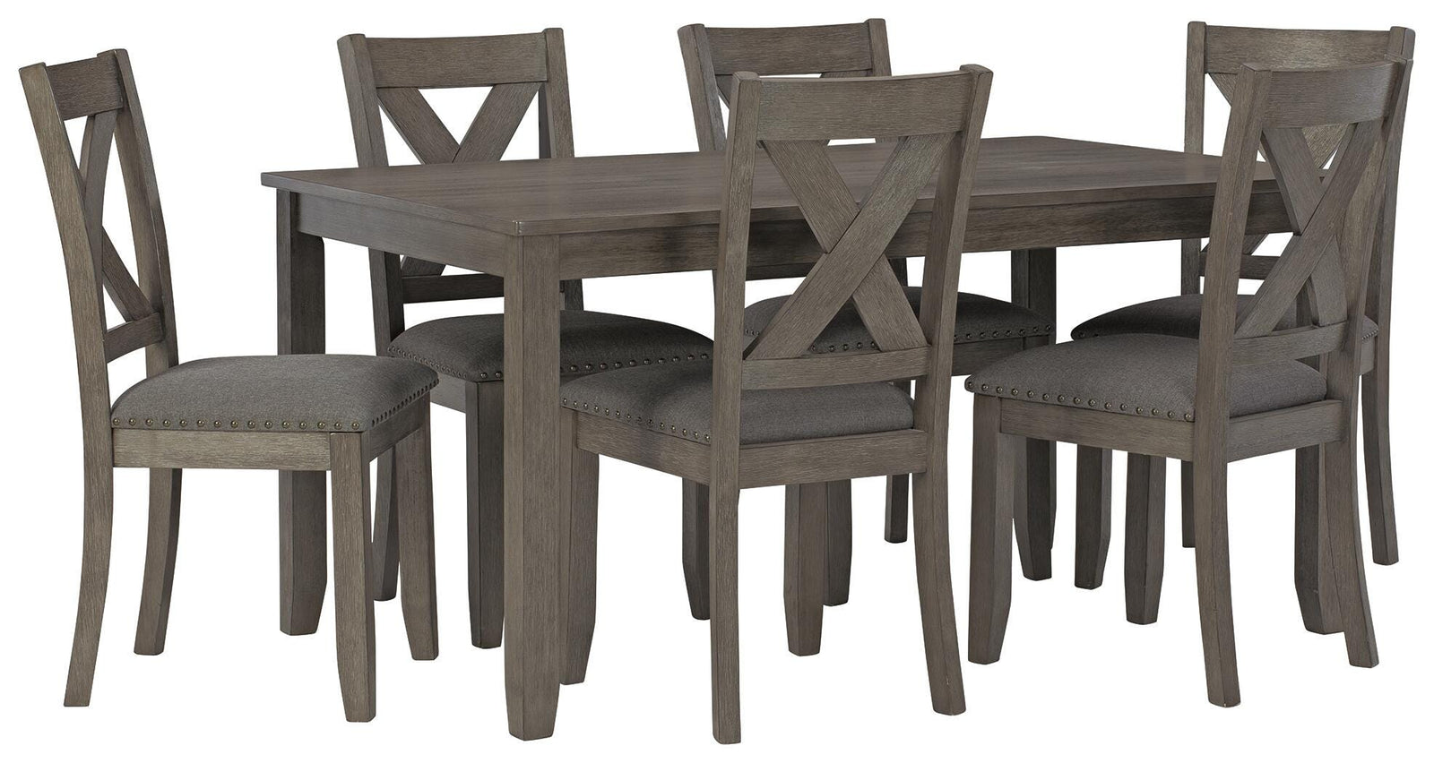 Caitbrook Dining Table and Chairs (Set of 7) (D388-SI)
