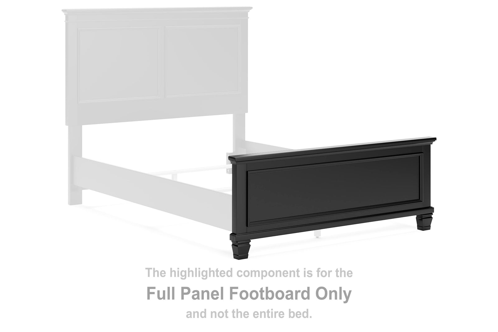Lanolee Panel Footboard - Black (B687-SI) - Image 4