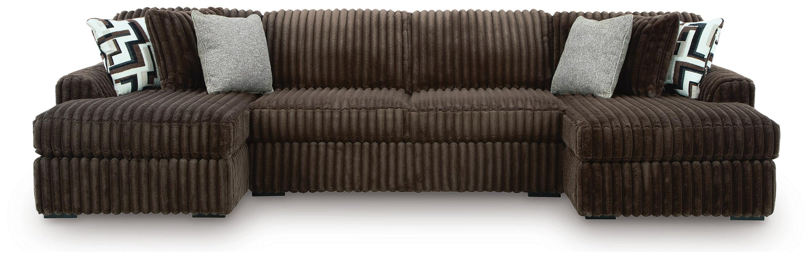 Midnight-Madness 3-Piece Sectional with Chaise (98104-SI)
