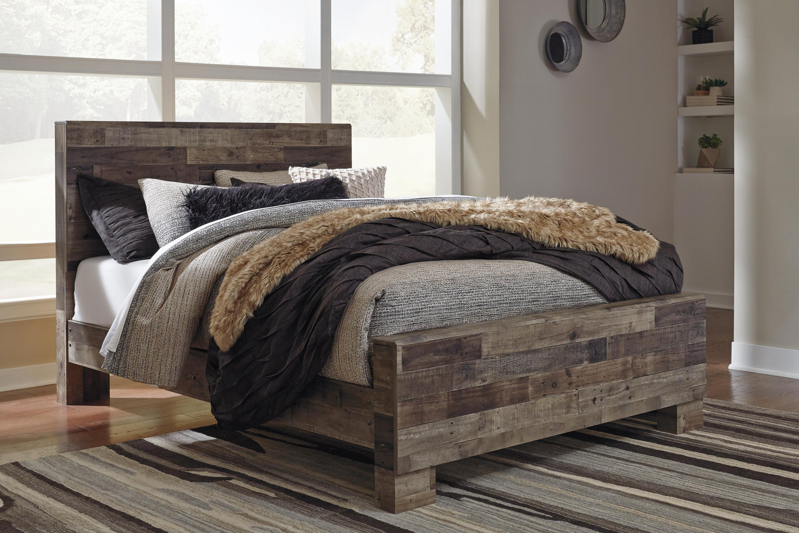 Derekson Panel Bed - Multi Gray (B200-SI) - Image 2