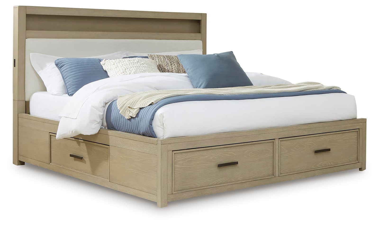 Calmoro Bookcase Bed, Dresser and Mirror (B602-SI) - Image 2