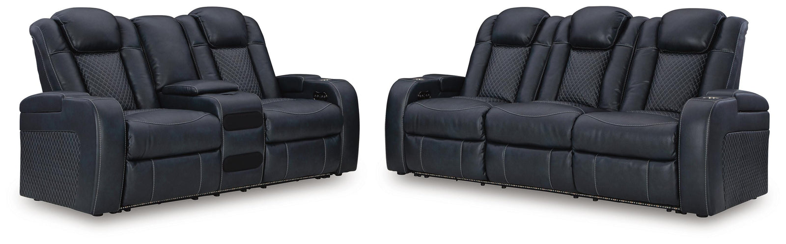 Fyne-Dyme Power Reclining Sofa and Loveseat (36603-SI)