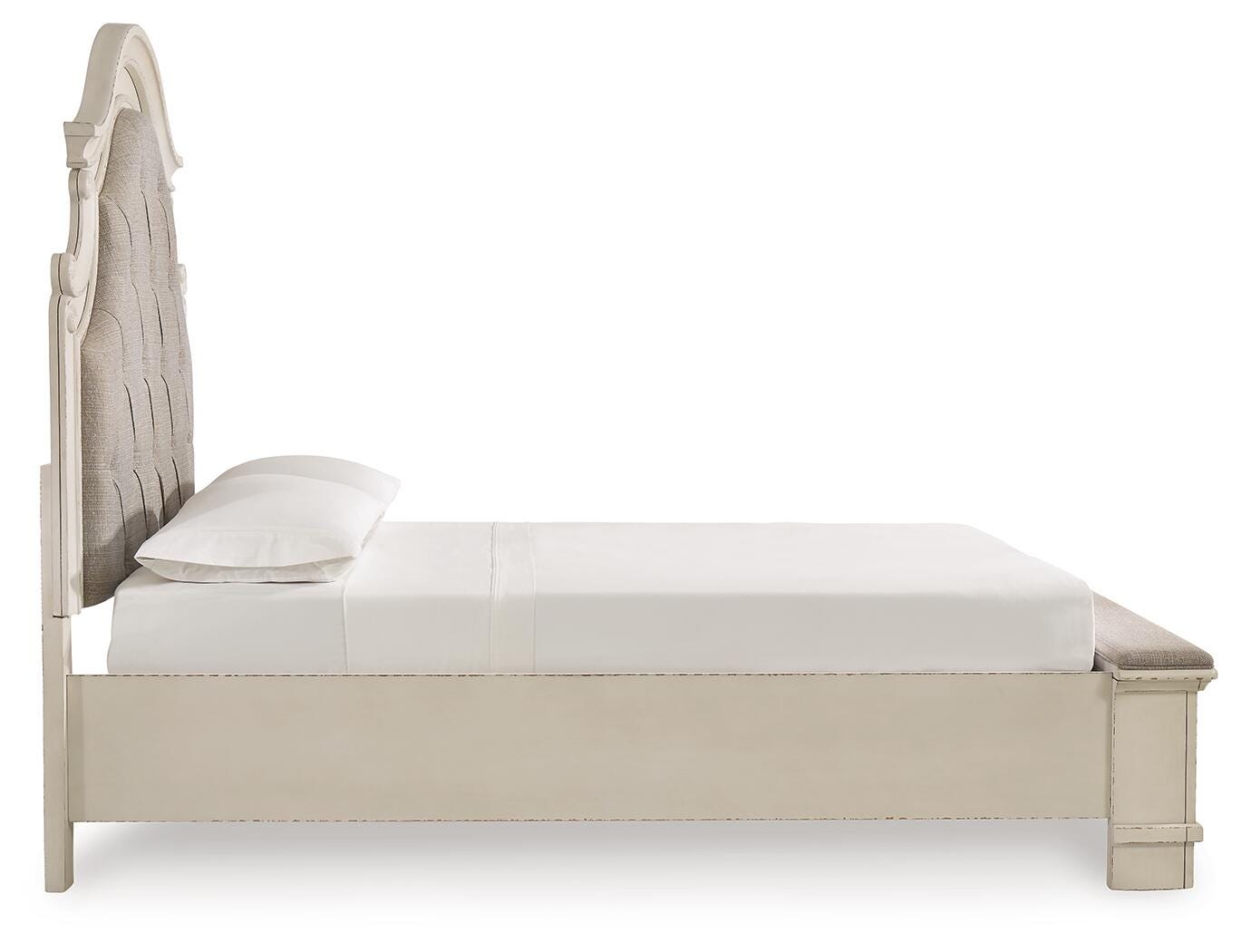 Realyn Upholstered Panel Bed, Dresser, Mirror and Chest (B743-SI) - Image 8