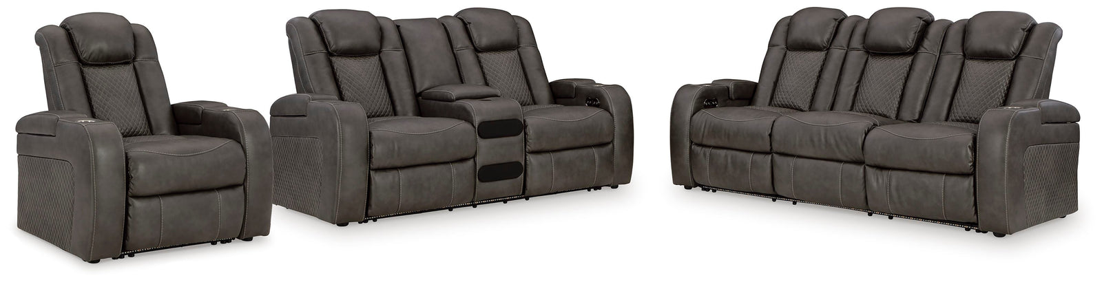 Fyne-Dyme Power Reclining Sofa, Loveseat and Recliner (36602-SI)