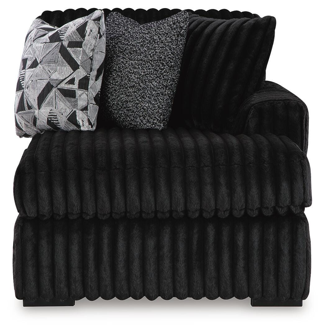 Midnight-Madness 3-Piece Sectional with Chaise (98103-SI) - Image 2