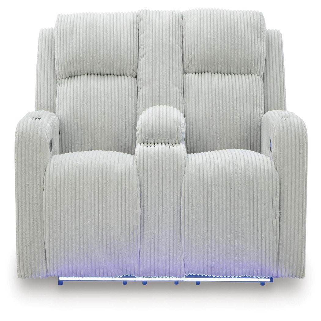 Carvara Power Reclining Sofa and Loveseat (PC64203-SI) - Image 8