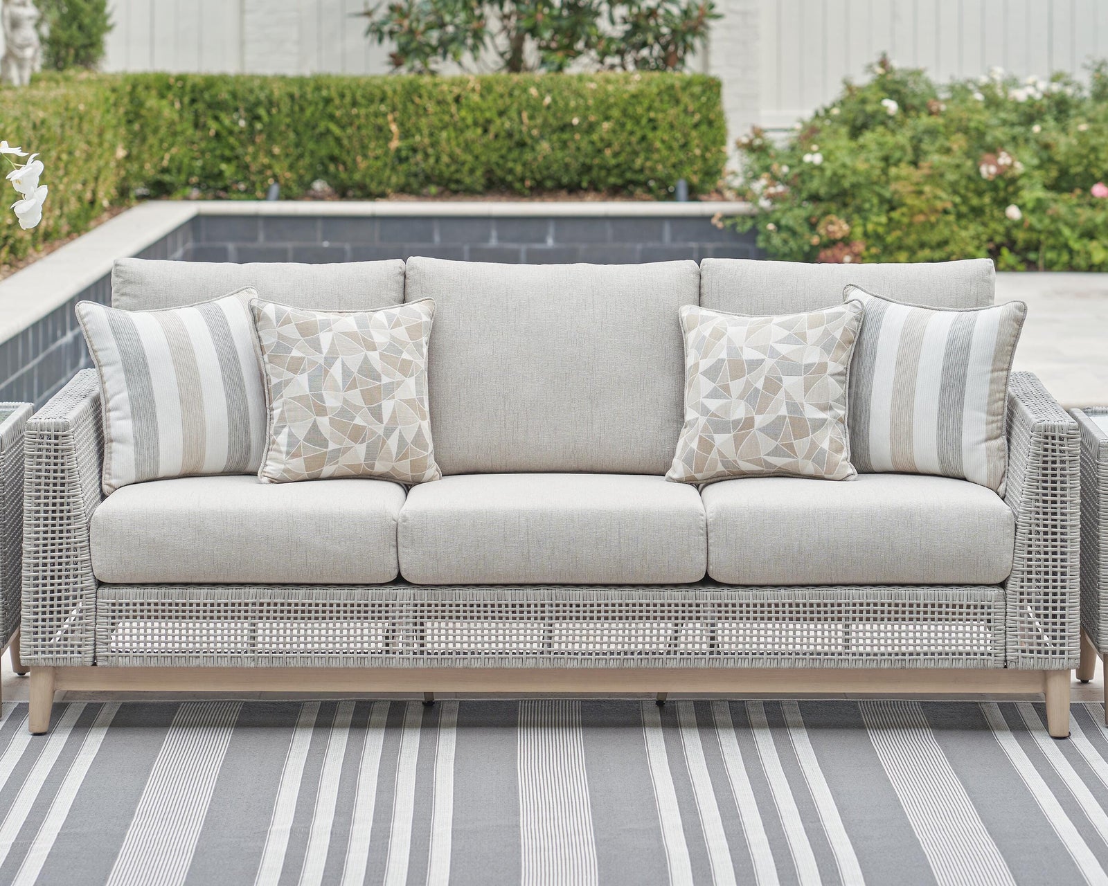 Seton Creek Outdoor Sofa with Cushion (P798-SI) - Image 19