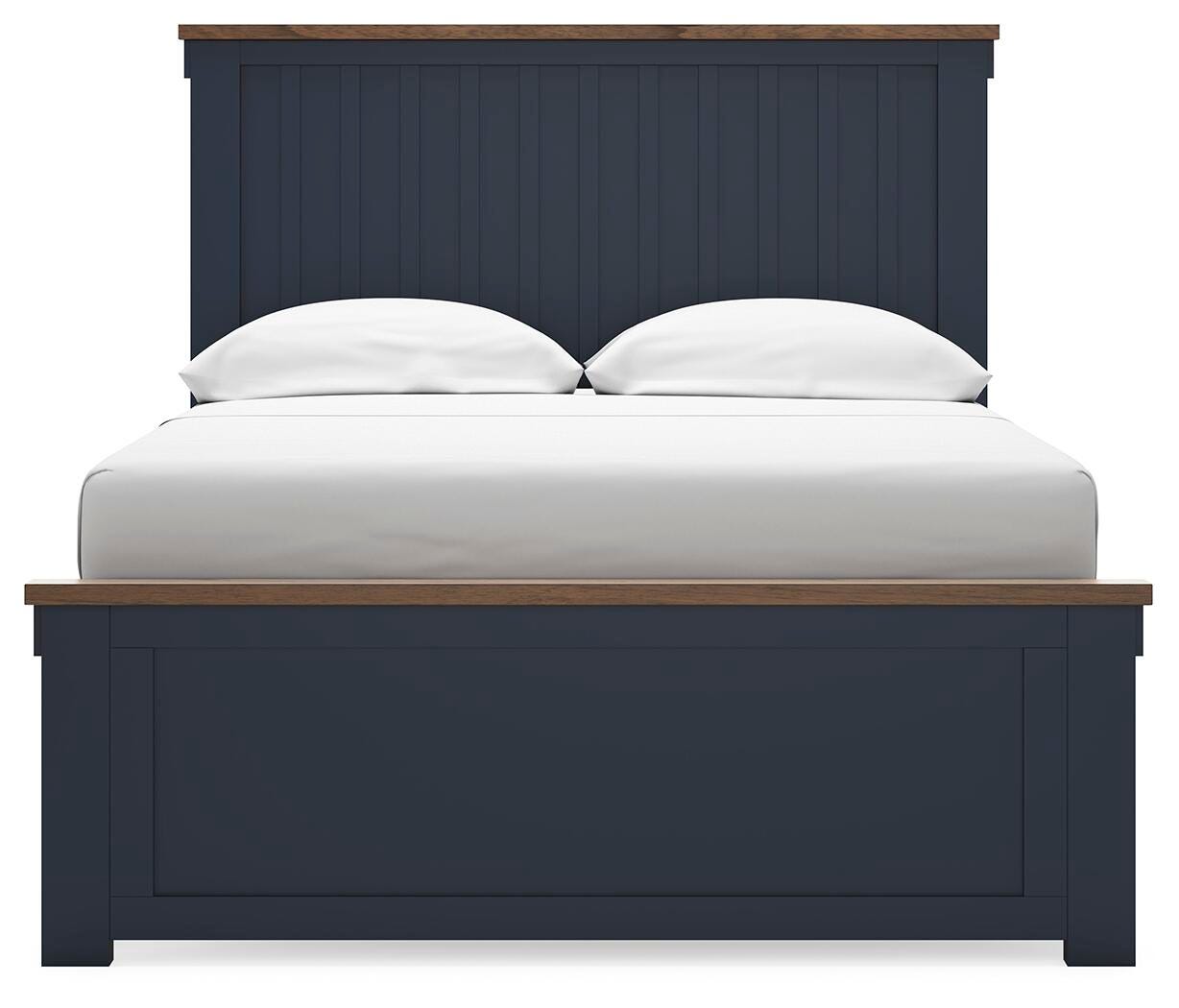 Landocken Panel Bed, Dresser and Mirror - Brown/Blue (B414-SI) - Image 9