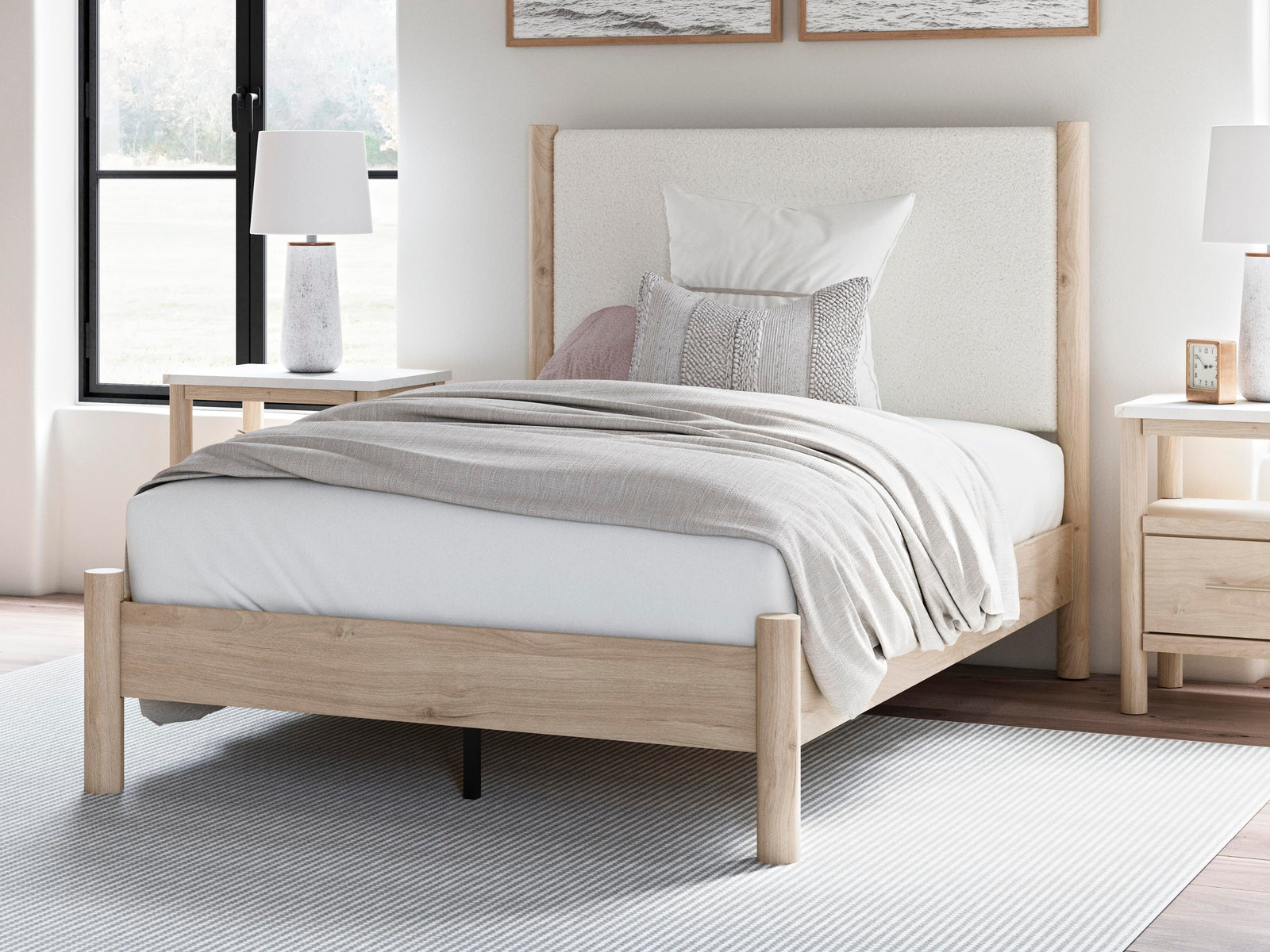 Cadmori Upholstered Panel Bed (Youth) - Two-tone (B2615-SI) - Image 8