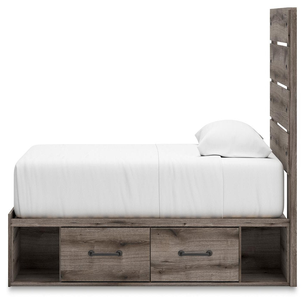 Graystorm Twin Panel Bed with Storage (PCB2405-SI) - Image 7