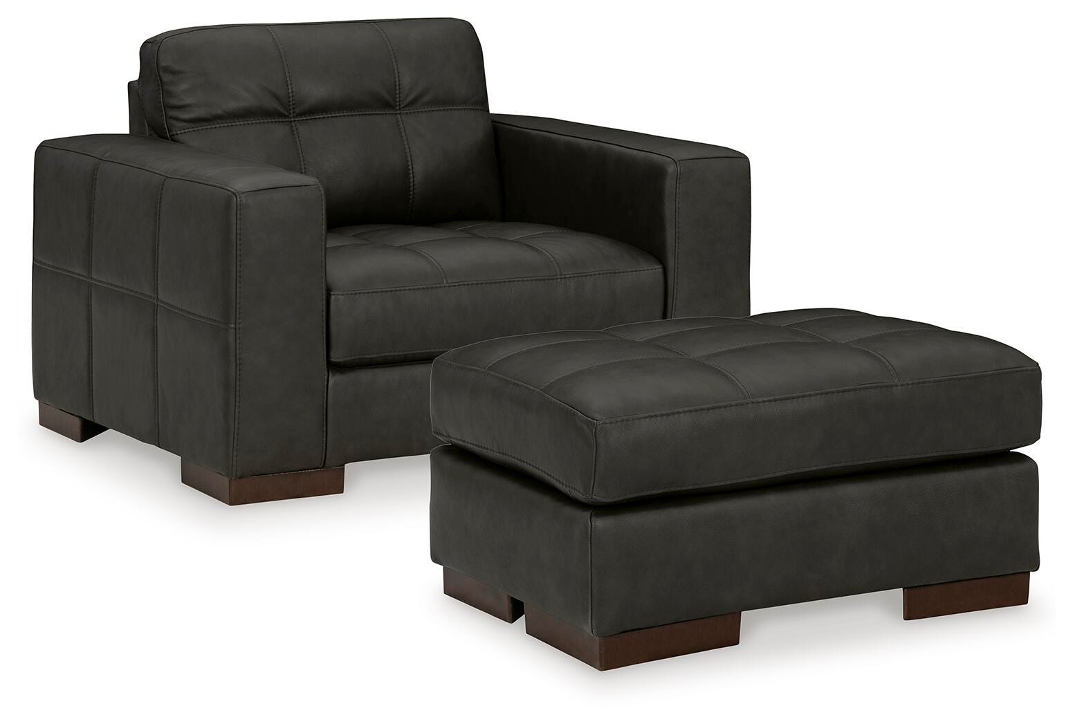 Luigi Oversized Chair and Ottoman (56506-SI)