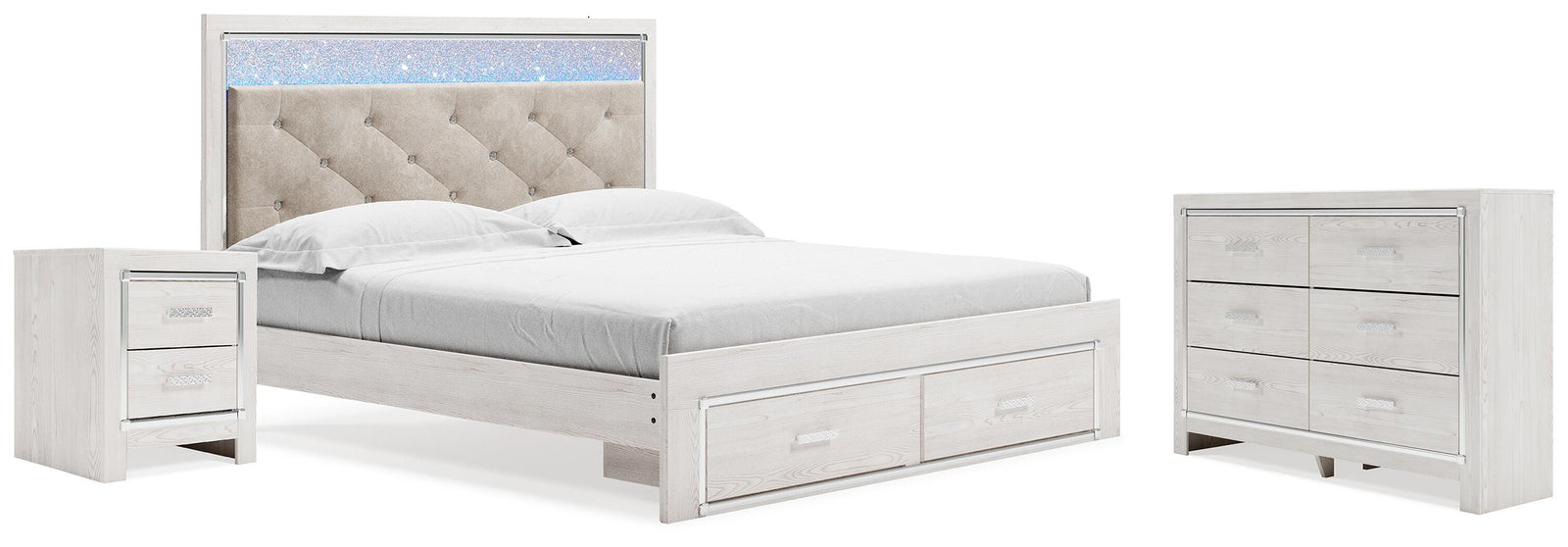 Altyra Storage Bed, Dresser and Nightstand - White (B2640-SI)