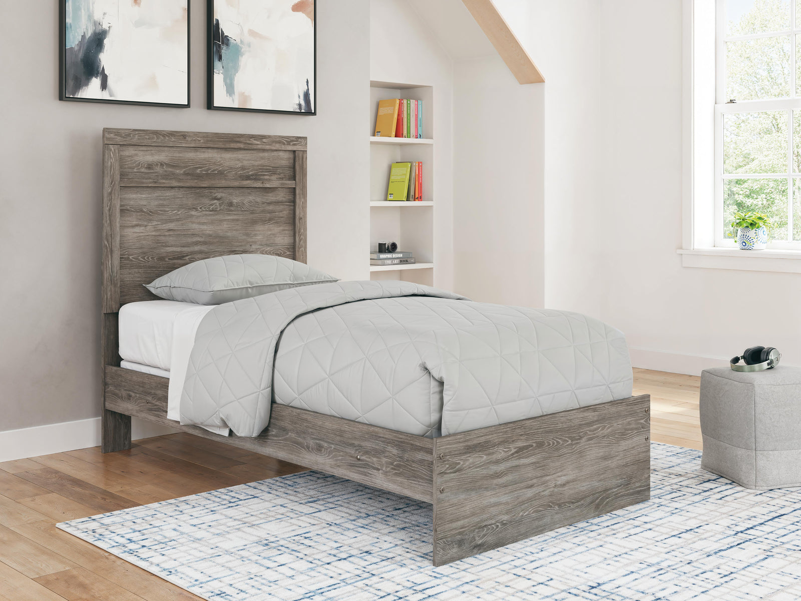 Ralinksi Panel Bed (Youth) - Gray (B2587-SI) - Image 8