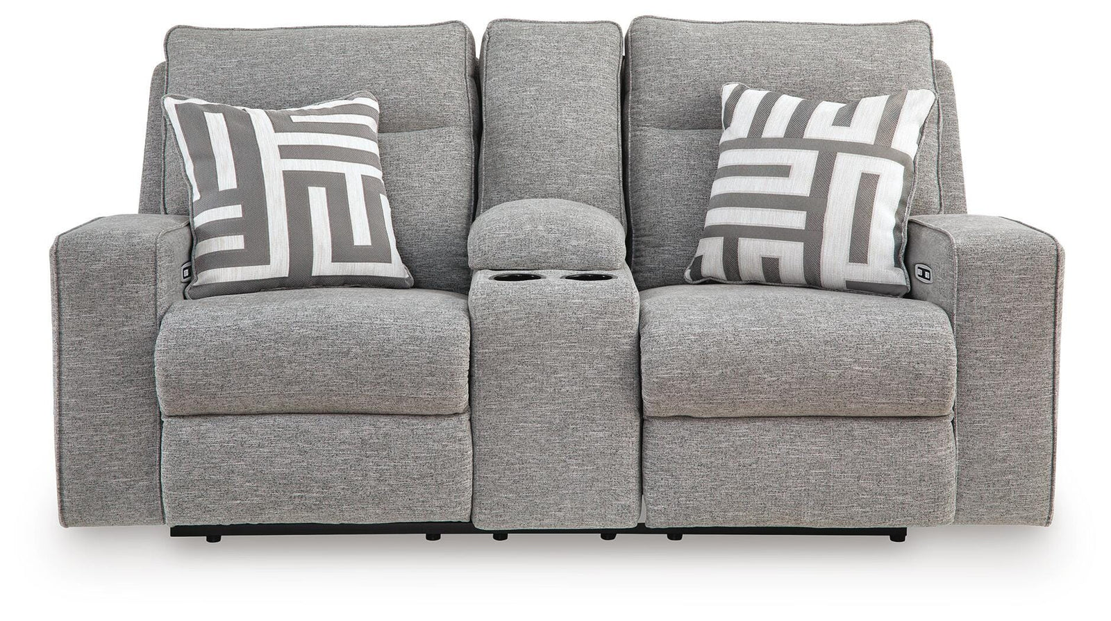 Biscoe Power Reclining Loveseat with Console (90503-SI)