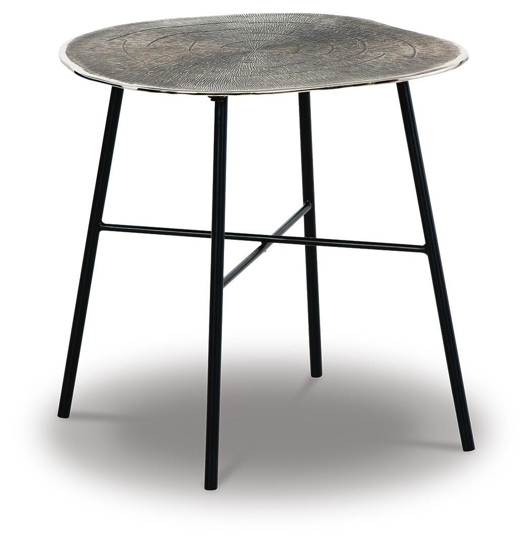 Laverford End Table - Chrome/Black (T836-SI)