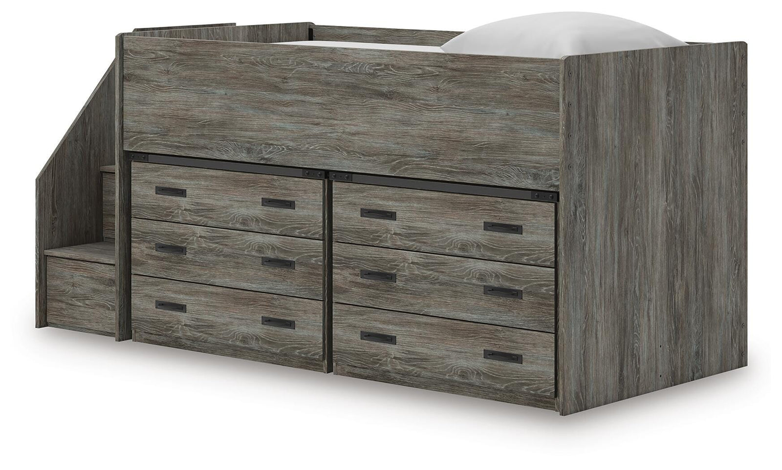 Frandern Loft Bed with Drawer Storage (Youth) - Warm Gray (B4480-SI) - Image 2