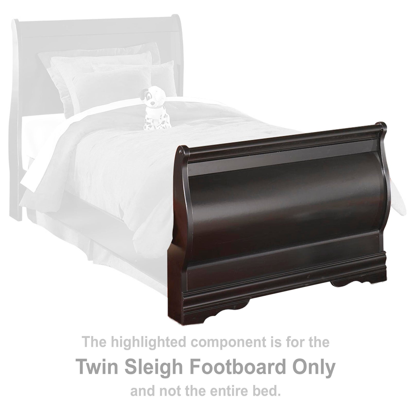 Huey Vineyard Sleigh Footboard (Youth) - Black (B128-SI)