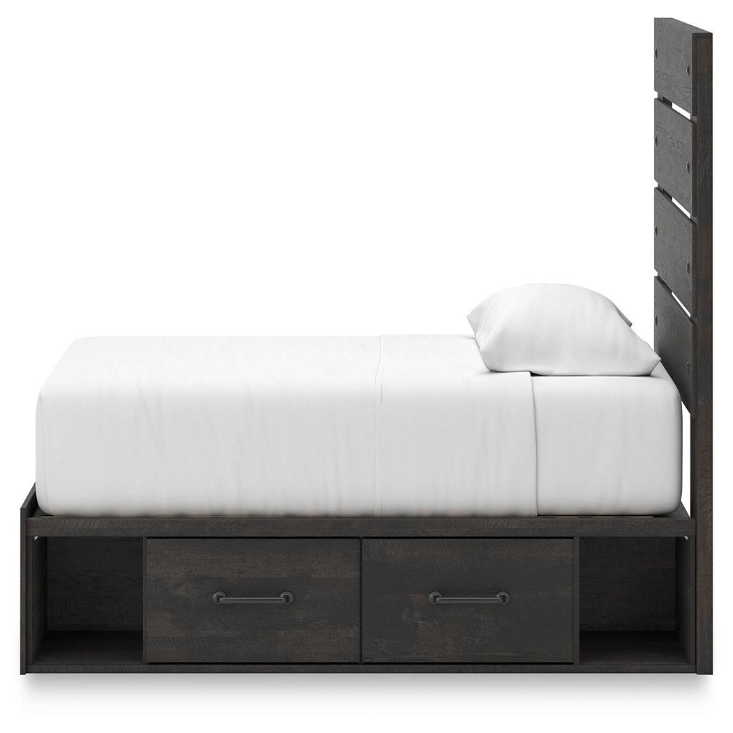 Hollivern Twin Panel Bed with Storage (PCB2108-SI) - Image 6