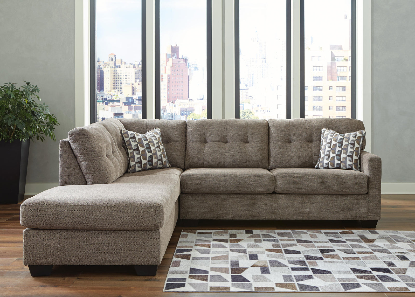 Mahoney 2-Piece Sectional with Chaise (31005-SI) - Image 3