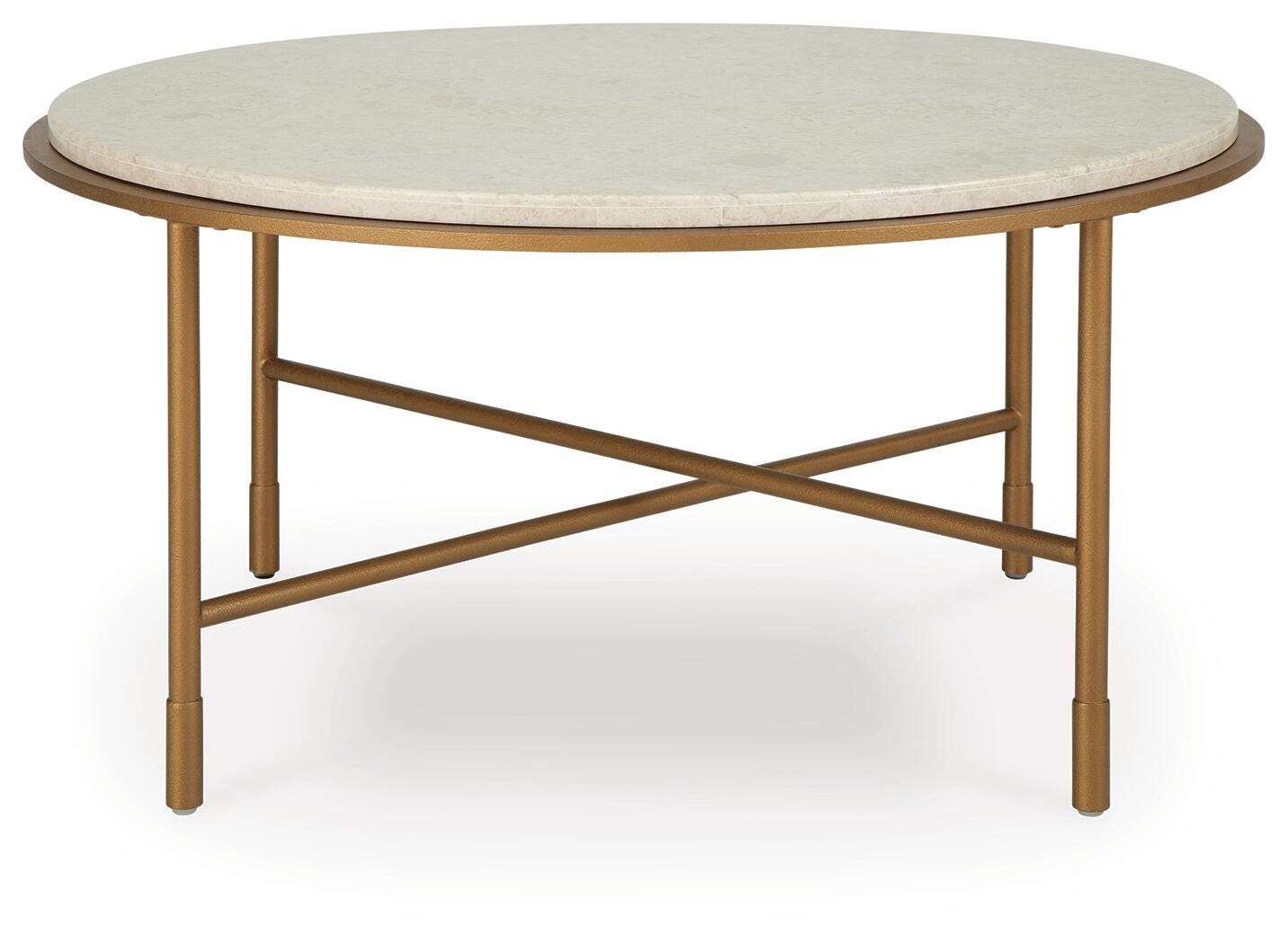 Alben Coffee Table - Antique Gold (T643-SI) - Image 3