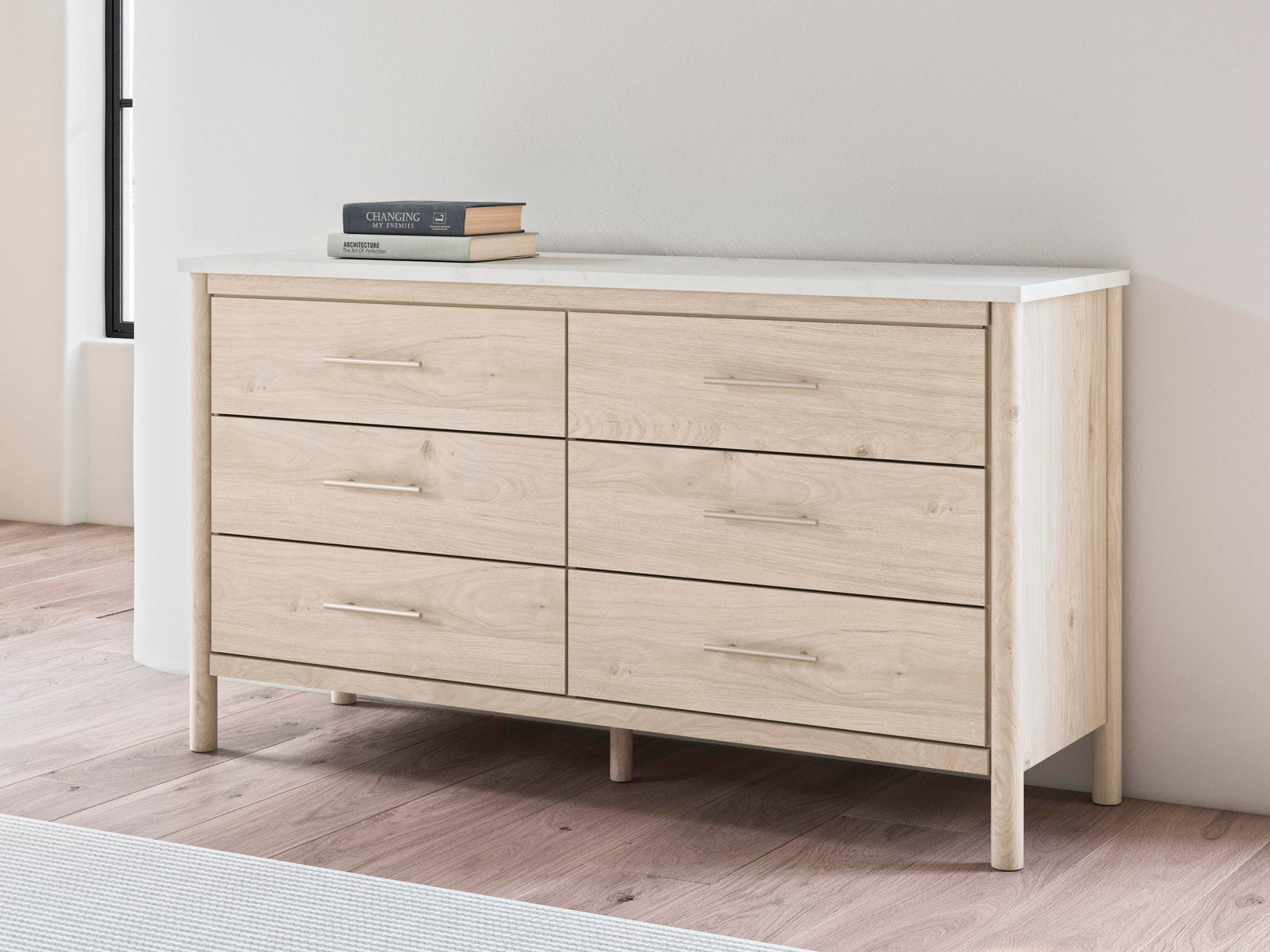Cadmori Panel Bed, Dresser and 2 Nightstands - Tan (B2615-SI) - Image 26