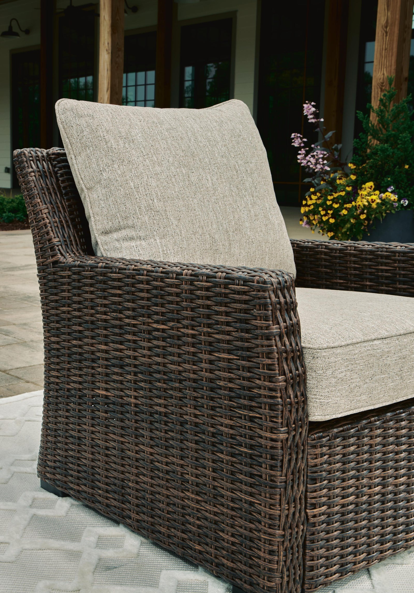 Brook Ranch Outdoor Sofa Sectional/Bench with Cushion (Set of 3) (P465-SI) - Image 15