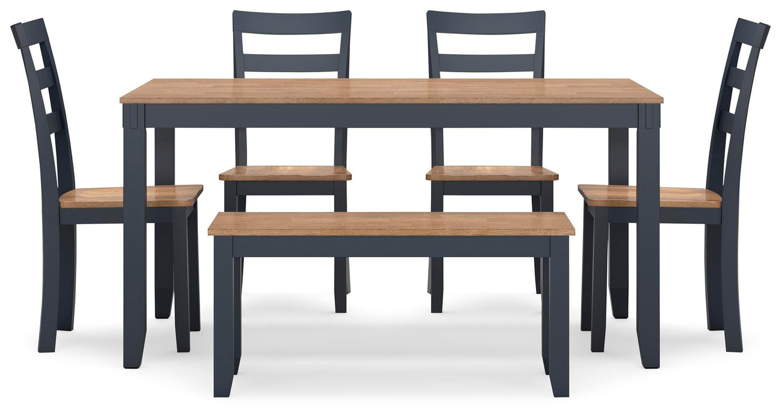 Gesthaven Dining Table with 4 Chairs and Bench (Set of 6) (D399-SI) - Image 2