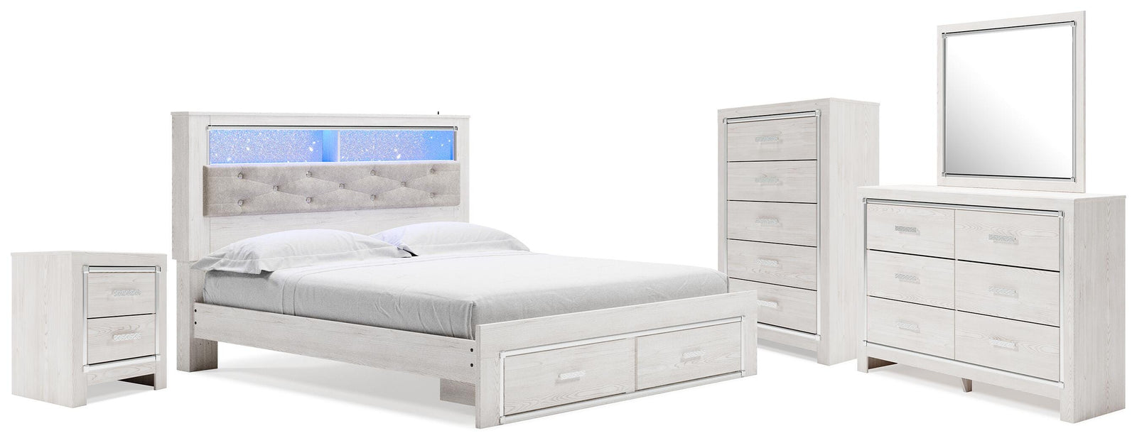 Altyra Storage Bed, Dresser, Mirror, Chest and Nightstand (B2640-SI)