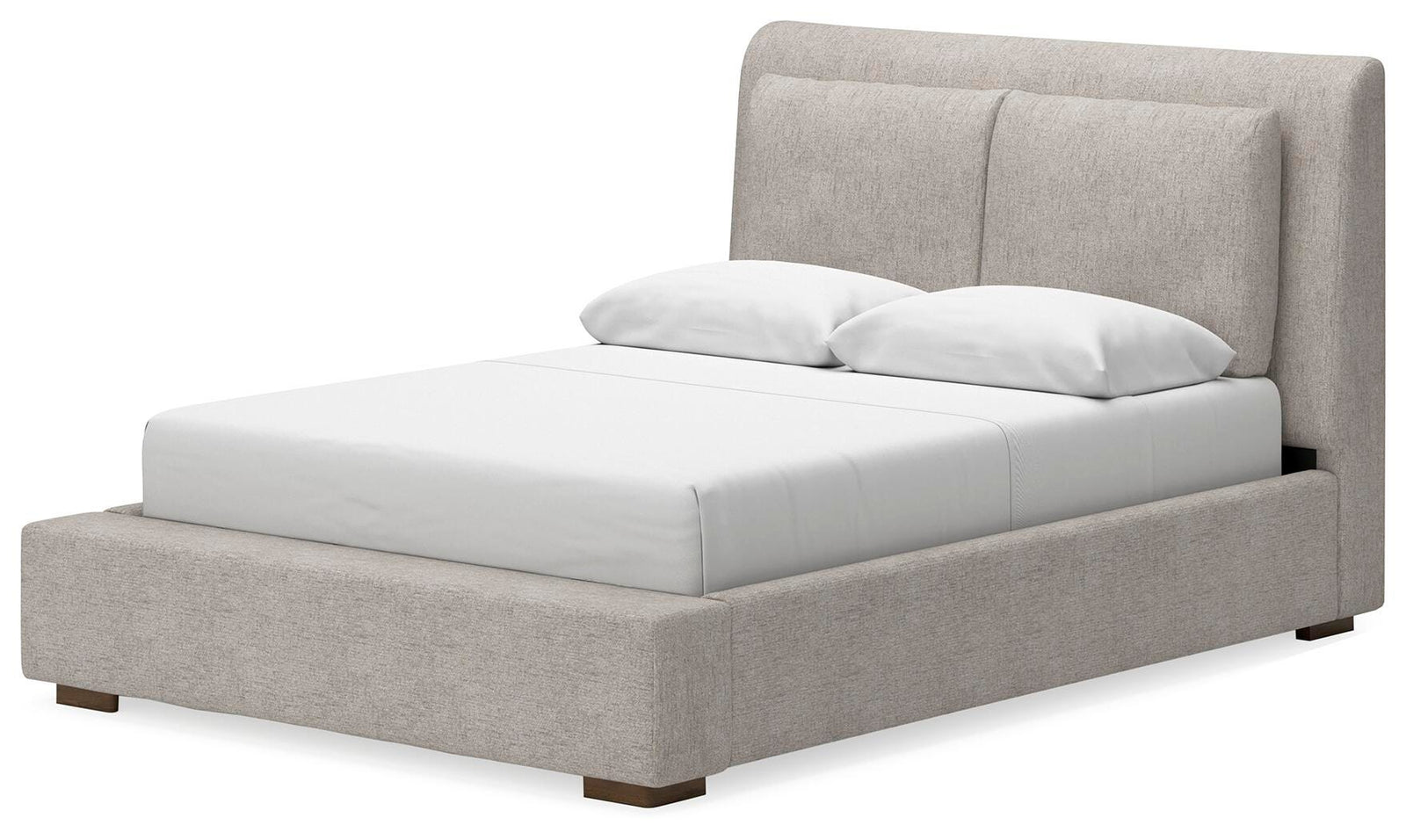 Cabalynn Upholstered Bed, Dresser and Mirror - Light Brown (B974-SI) - Image 12