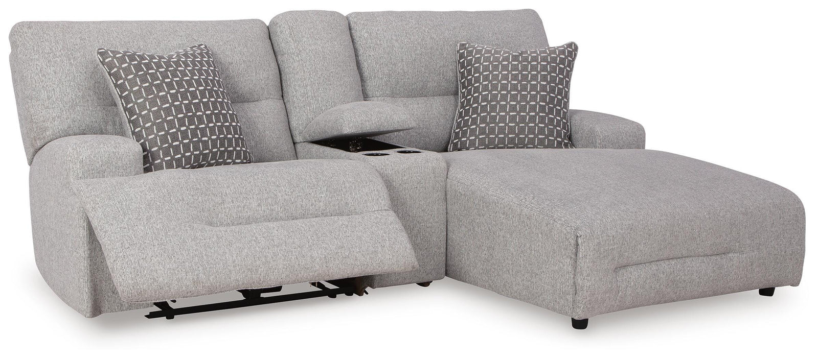 Acklen Place 3-Piece Power Reclining Sectional Sofa with Chaise (93605-SI) - Image 2
