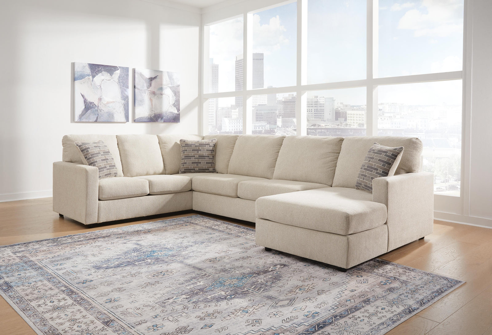 Edenfield 3-Piece Sectional with Chaise (29004-SI) - Image 3