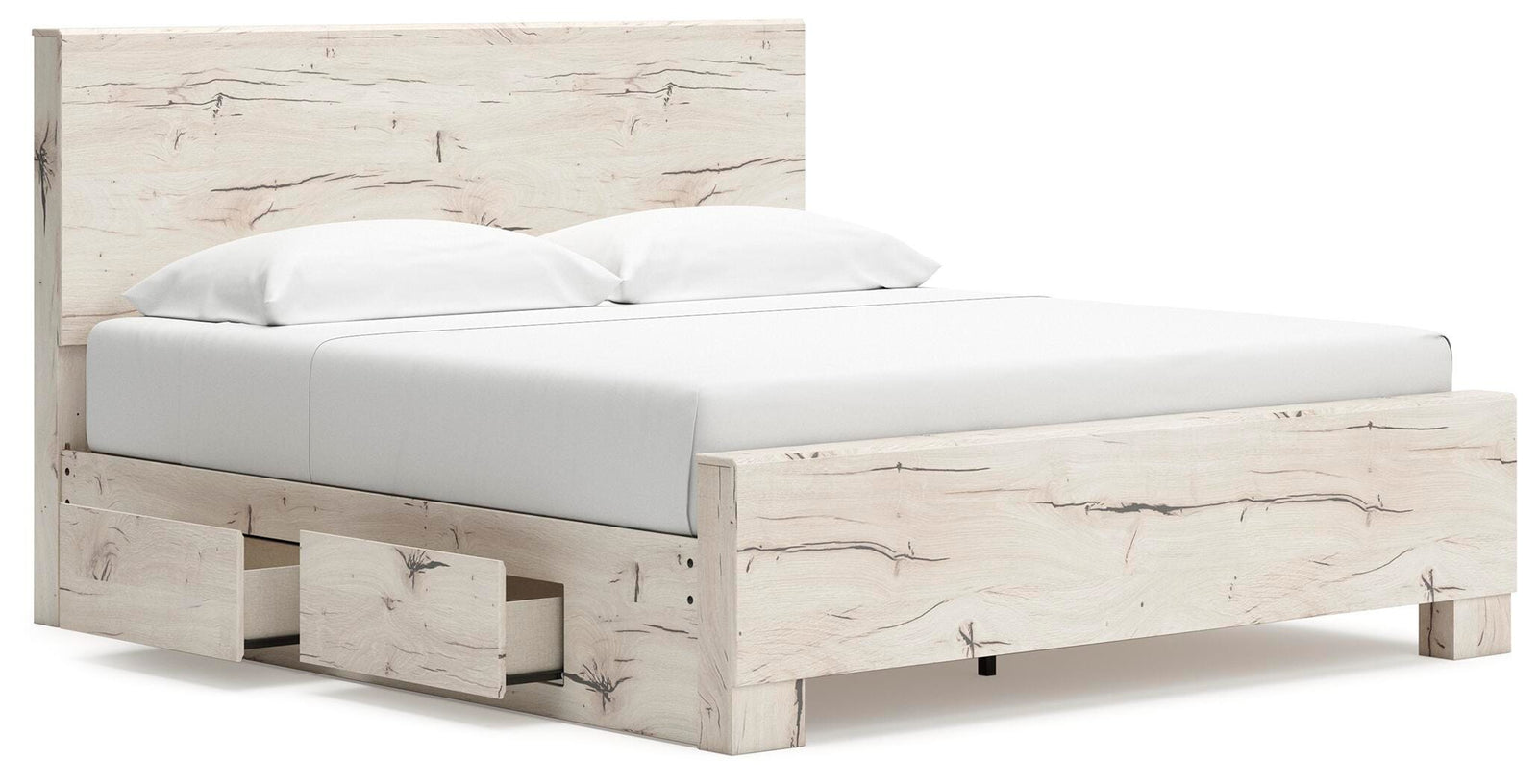 Lawroy Panel Bed with Storage - Light Natural (B2310-SI) - Image 2