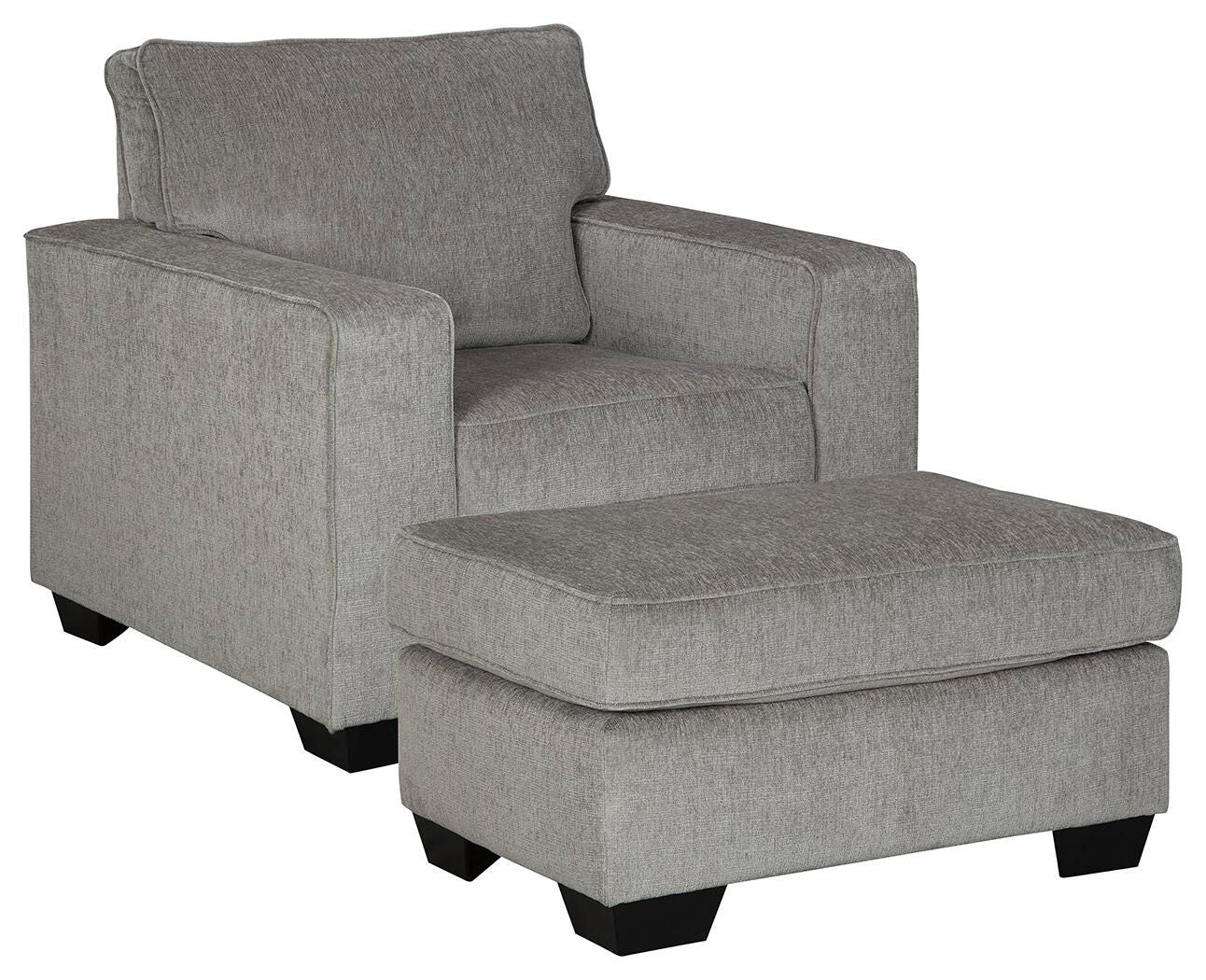 Altari Chair and Ottoman (87214-SI)