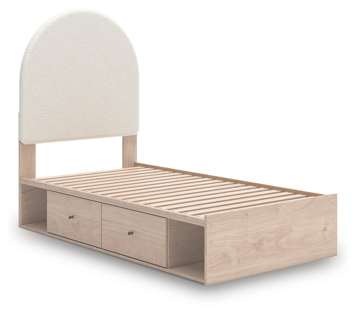 Arloster Twin Upholstered Panel Bed with Storage (PCB1566-SI) - Image 3