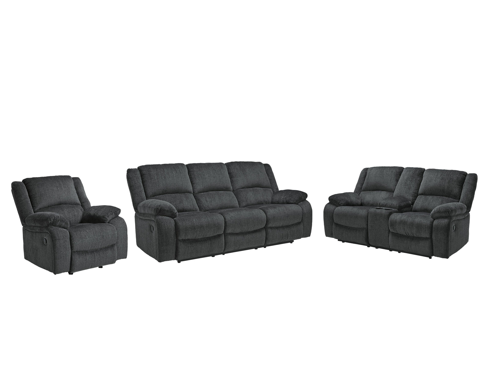 Draycoll Reclining Sofa, Loveseat and Recliner (76504-SI) - Image 2
