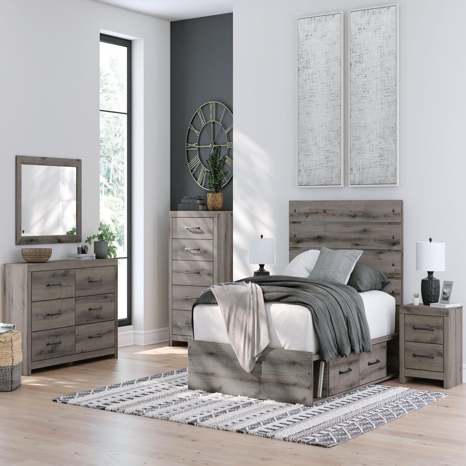 Graystorm Full Panel Storage Bed (PCB2405-SI) - Image 11
