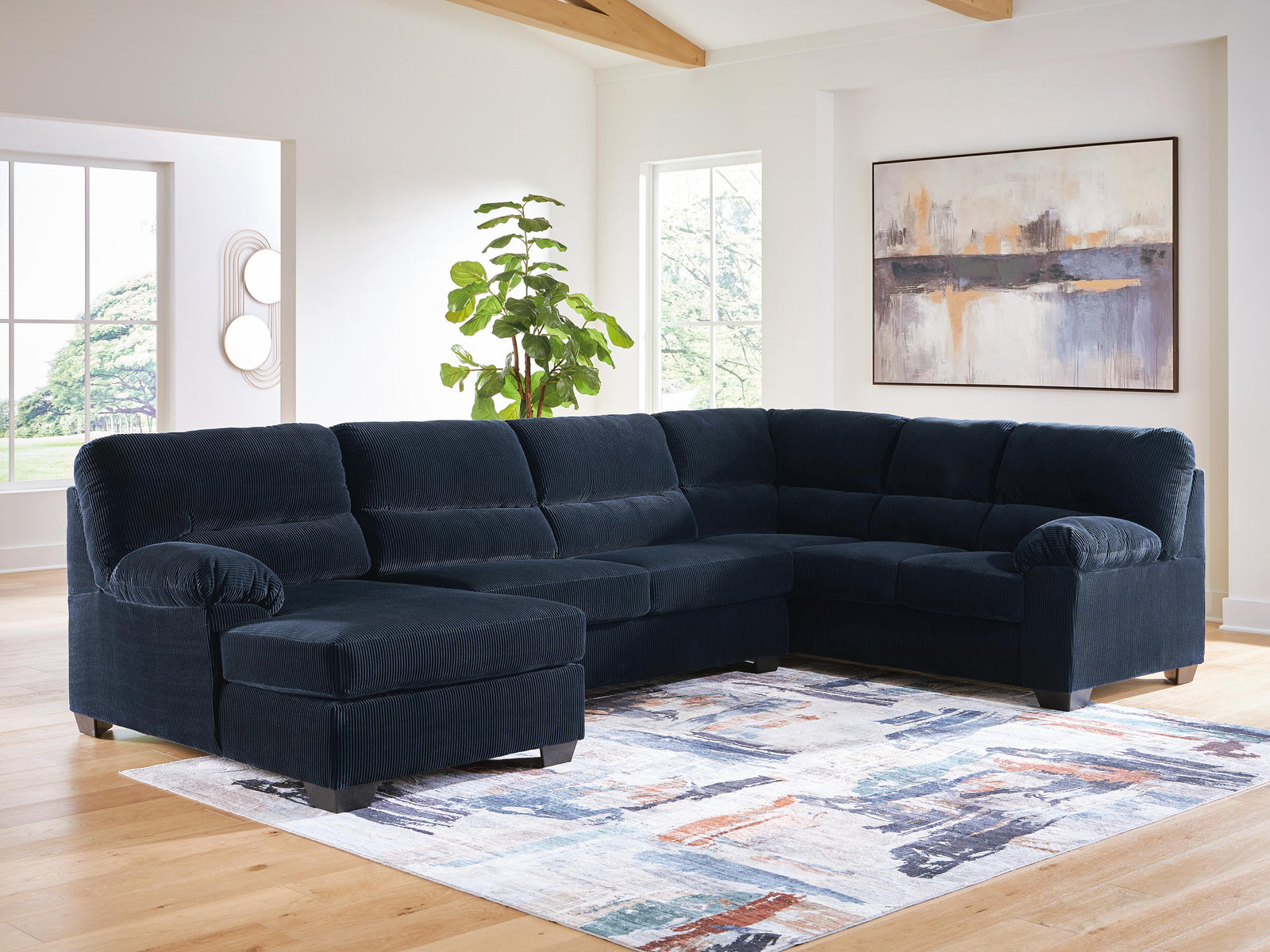 SimpleJoy 3-Piece Sectional with Chaise (24205-SI) - Image 2
