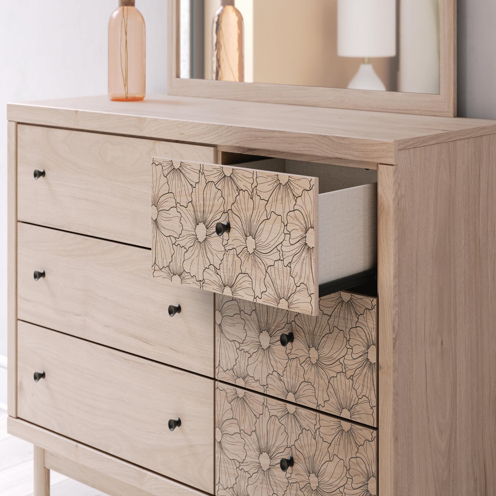 Arloster Full Upholstered Day Bed, Dresser and Mirror (PCB1566-SI) - Image 18