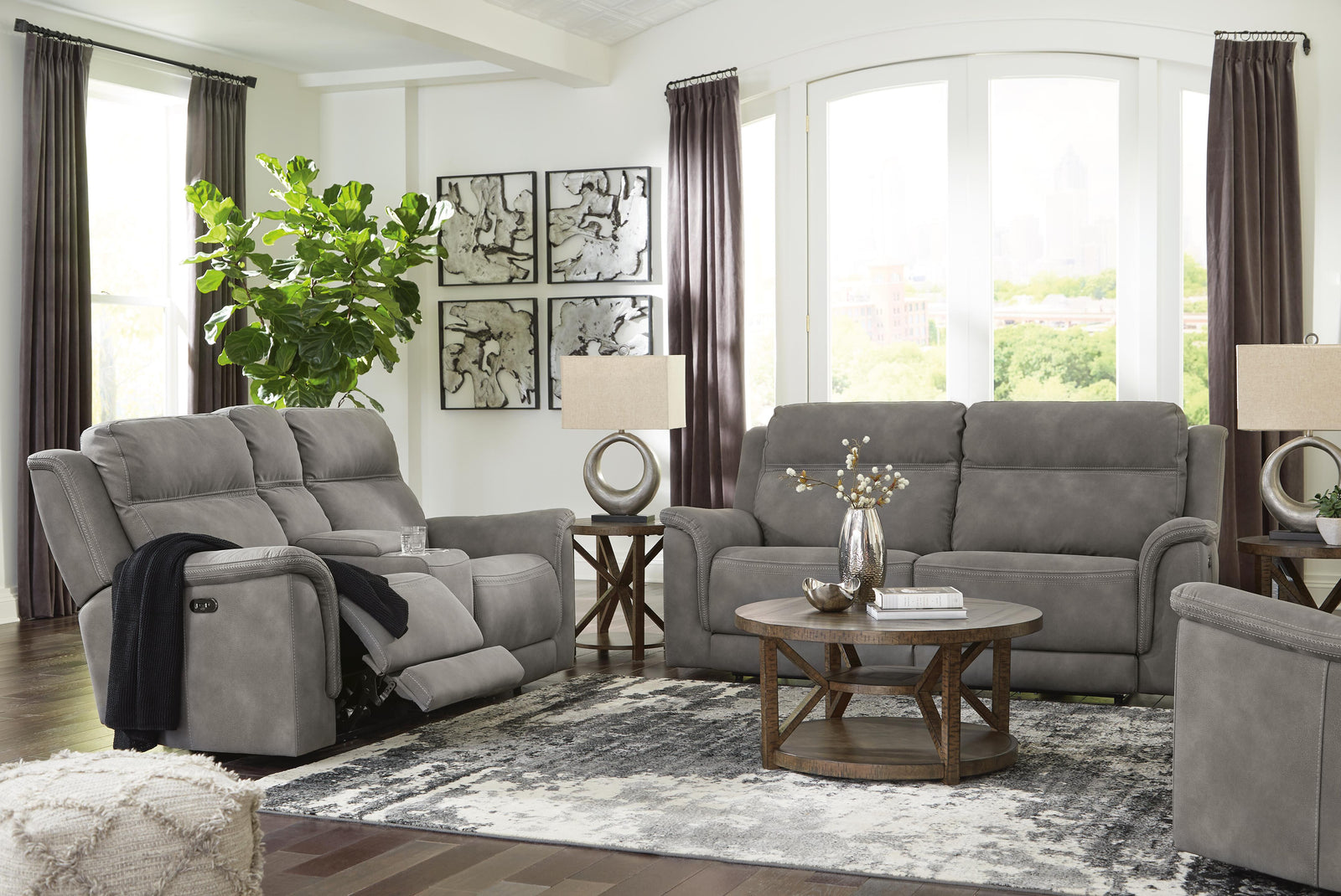 Next-Gen Durapella Power Reclining Sofa, Loveseat and Recliner (59301-SI) - Image 2
