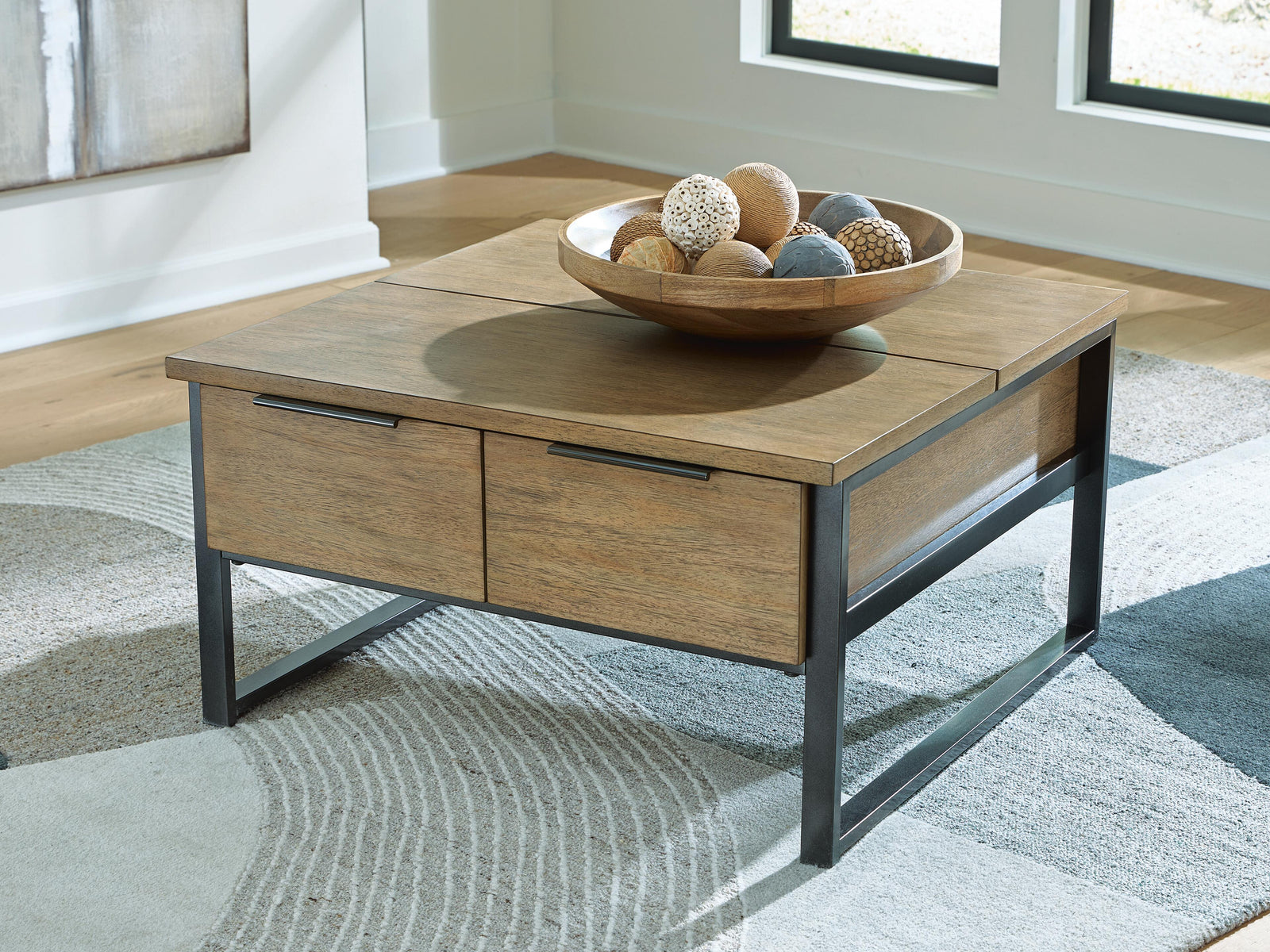 Montia Lift-Top Coffee Table - Light Brown (T602-SI) - Image 2