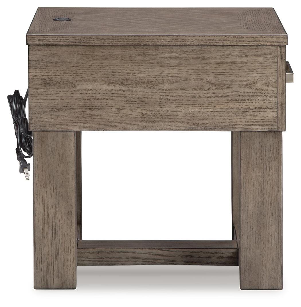 Loyaska End Table - Grayish Brown/White (T854-SI) - Image 4