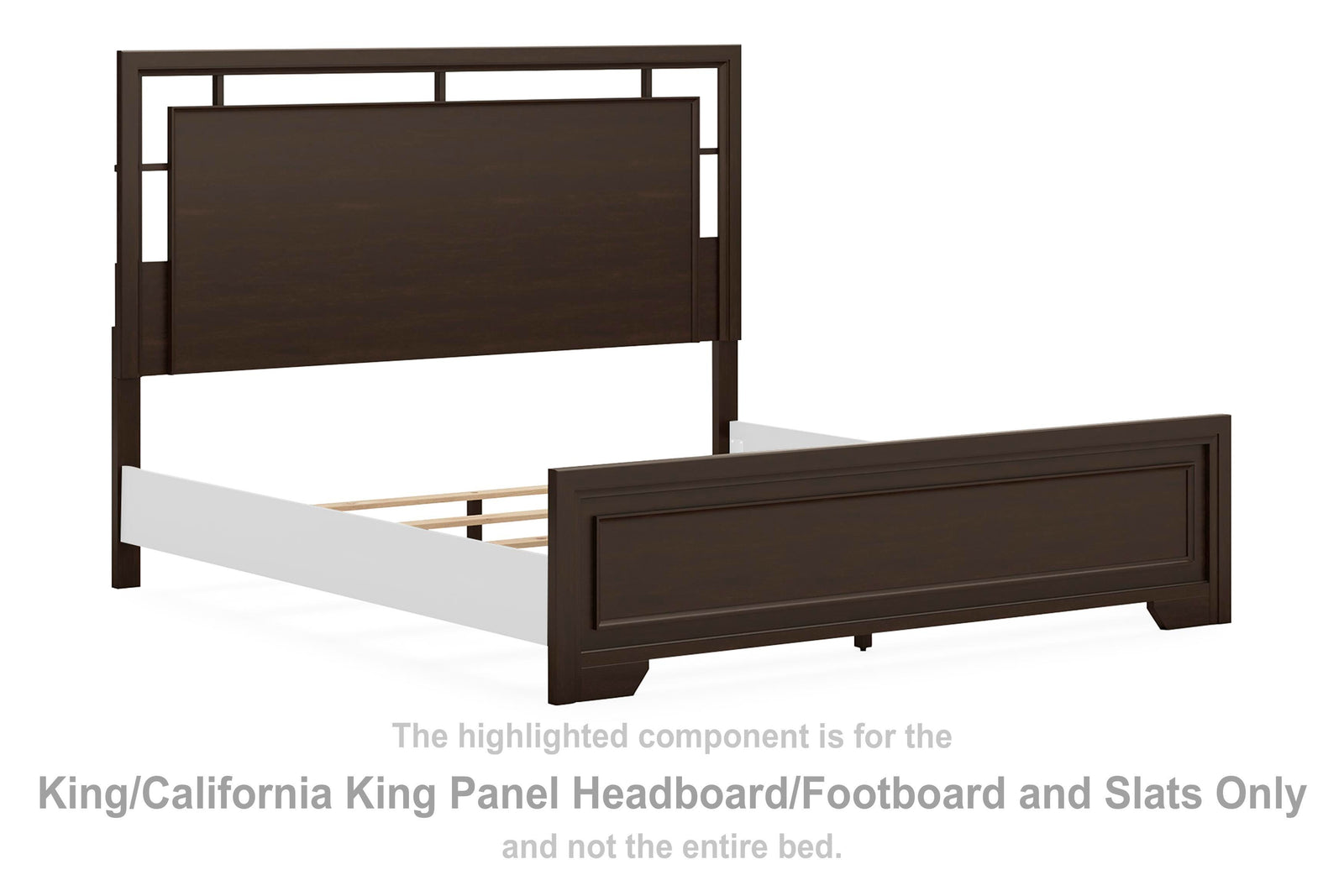 Covetown Panel Headboard/Footboard and Slats - Dark Brown (B441-SI) - Image 4