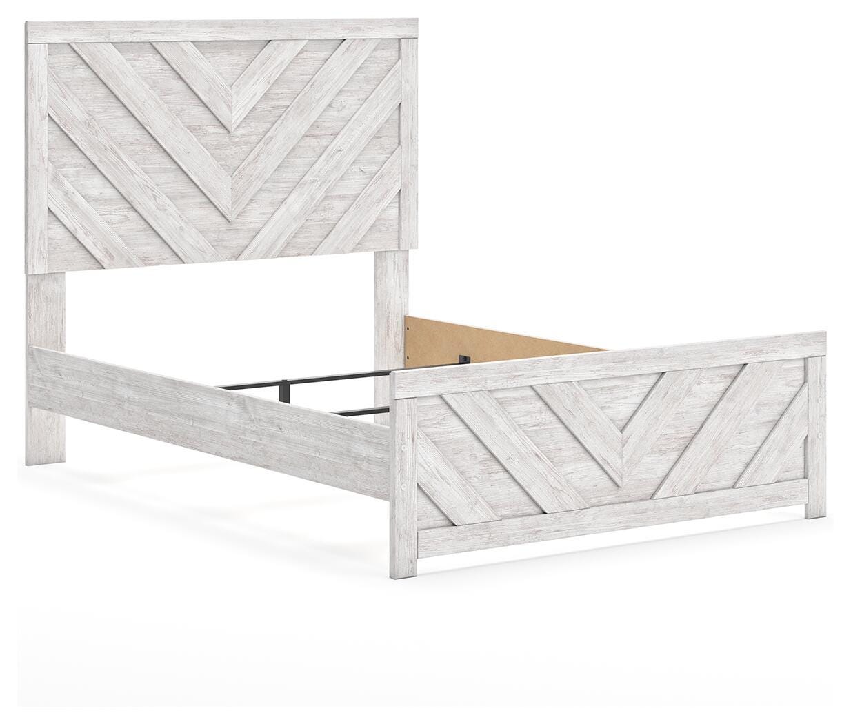 Cayboni Panel Bed, Dresser and Mirror - Whitewash (B3788-SI) - Image 10